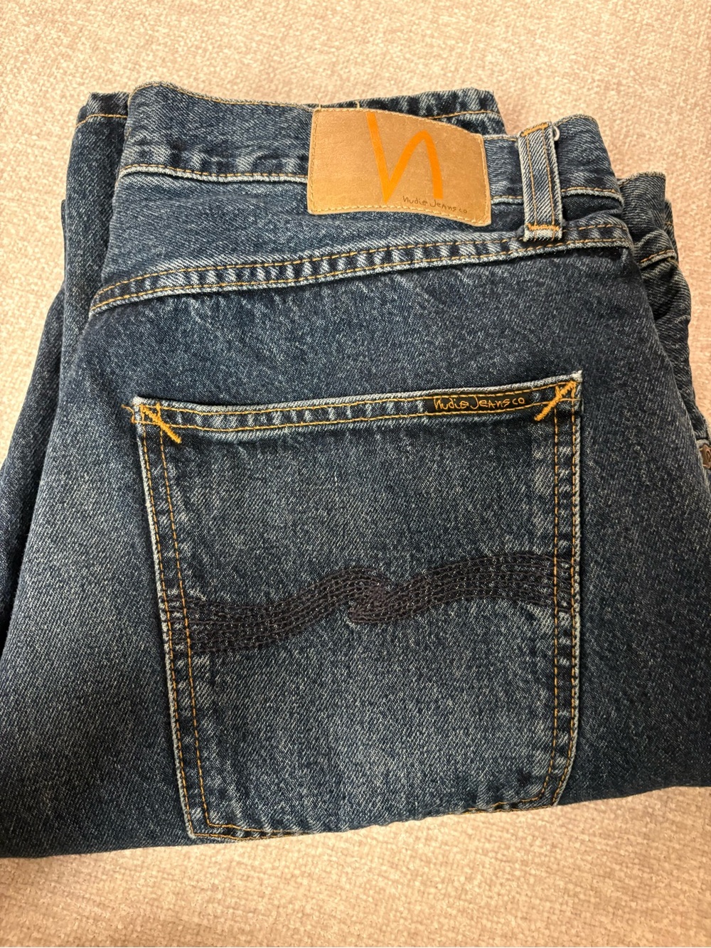 Nudie Jeans Men's Blue Straight leg Denim Size 34/32